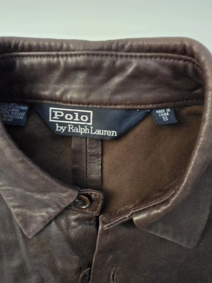 POLO Ralph Lauren Lambskin LEATHER Lightweight SHIRT $899  Small RARE! - Image 2 of 4