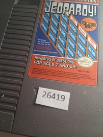 retro Nintendo video game NES  Junior Jeopardy ages 7 & Up  wt12  26419