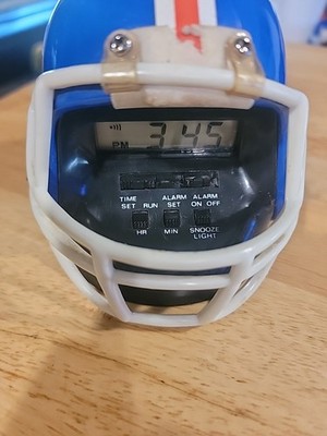 Vintage Denver Broncos Helmet Digital Alarm Clock Works   NFL Retro 