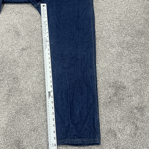 Pantalones de mezclilla Wrangler para hombre 34x30 azul 47MWZ calce regular cómodos avanzados - Imagen 8 de 24