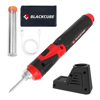 BLACKCUBE Cordless Soldering Iron Kit - Portable 2000mAh USB Rechargeable Sol...