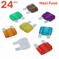 24 PCS Pack Fuses MAXI Blade Fuse 20A 30A 40A 50A 60A 70A 80A 100A Kit