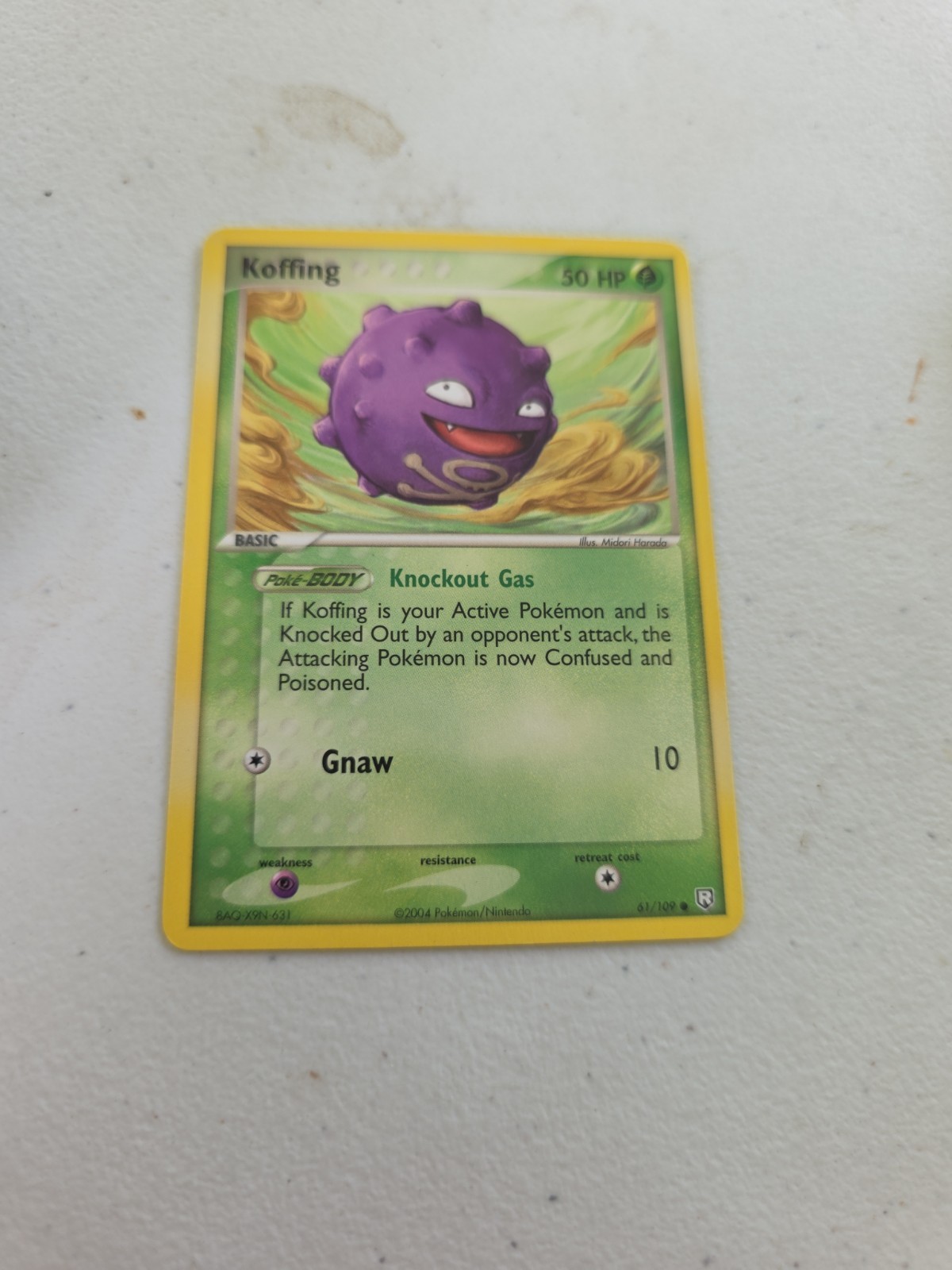 Pokemon TCG Koffing #61/109 CCG EX Team Rocket Returns