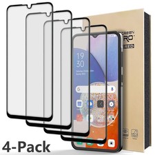 4Pcs Clear For Samsung Galaxy A14 Case Friendly Tempered Glass Screen Protector