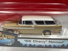 Johnny Lightning Scrapin' 1955 Chevy Nomad Lowrider, Gold, 1:64, NIB