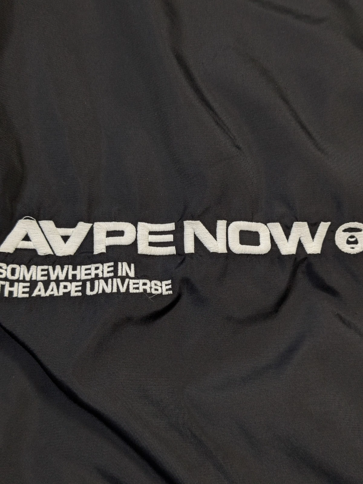 Aape By A Bathing Ape Bape Bomber Jacket  Large Woobie Lined Streetwear Distress image 20