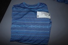 REI kids lightweight underwear crew tidal geo blue crest