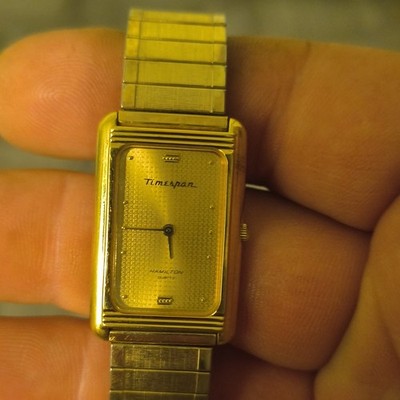 Hamilton Men's Vintage Quartz Watch Timespan Model Dead Battery