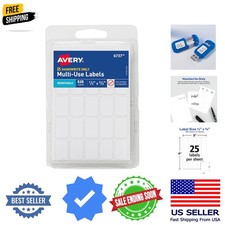 Avery Multi-Use Removable Labels, 1/2" x 3/4", White, Non-Printable, 525 Labels