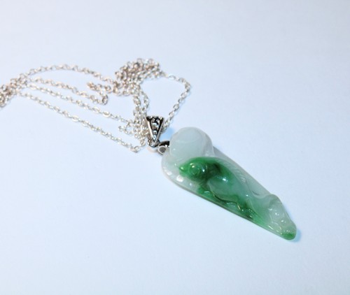 Fish Jade Apple Green Pendant