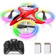 4.9 Inch Mini Drone for Crash Proof LED Lights Key Take Off Landing Flips RC ...