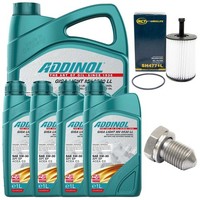 MotoröL Filter Set Addinol 5W-30 9 Liter + Schraube FüR VW Touareg 2.5 R5 TDI