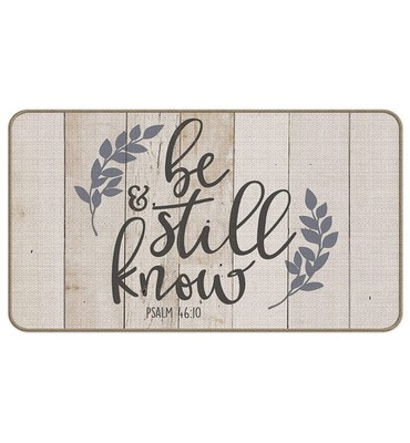 17 x 30 Inch Christian Door Mat, Psalm 4610, Prayer Room Decor, Inspirational