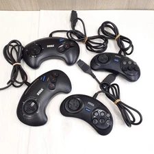 SEGA Mega Drive 2 / Genesis Model 2 Console with 4 Controllers Untested Japan