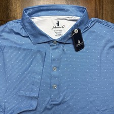 Johnnie-O Golf Polo Mens XL Blue Featherweight Performance Stretch New with Tags
