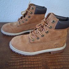 Timberland Boots Boys Size 5 Brown Lace Up Leather Preppy Classic