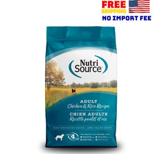 NutriSource Dry Dog Food, Adult Chicken Rice Recipe with Wholesome Grains 26lb