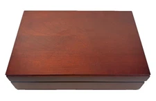 Humidor Mahogany Cigar Box Cedar Lined With Divider Regenerating Solution New
