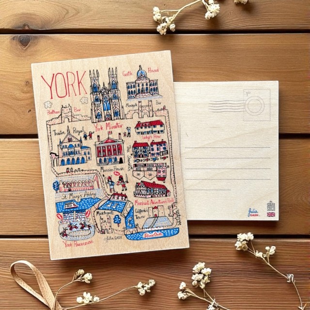 Julia Gash Wooden Postcard - York (General merchandise)