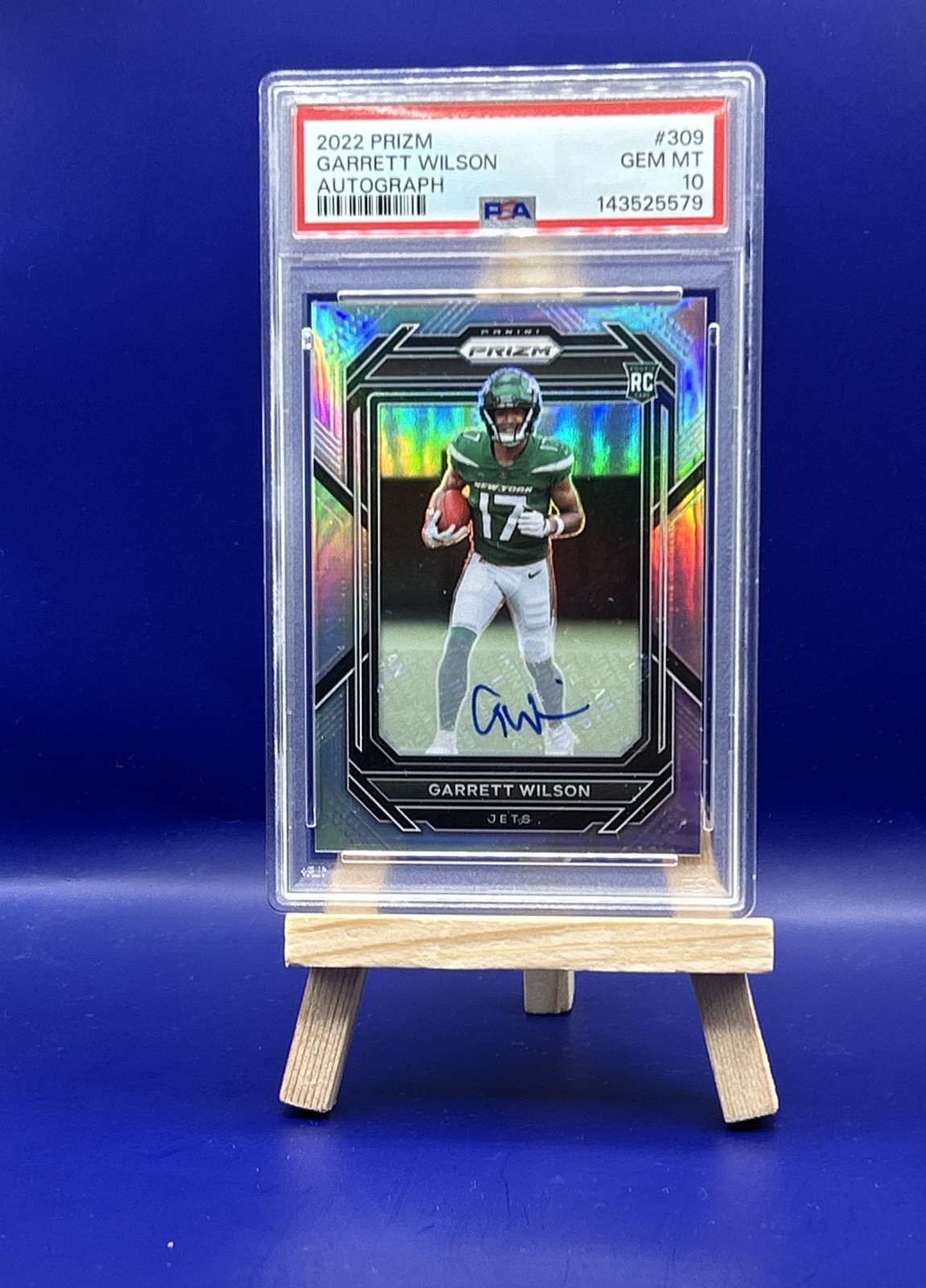 Garrett Wilson Panini Prizm #309 Autograph Silver