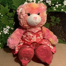 Build-A-Bear Valentine's Day Cute Pink Heart Nose Bear w/ Dress Barbie Heels
