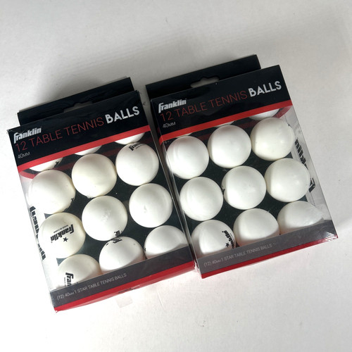 Franklin Sports 24 Ping Pong Balls, 40 mm white
