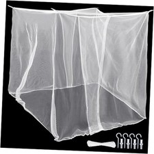 2-Openings Mosquito Net for Full Double Queen King L87 X W79 X H79 Inch White