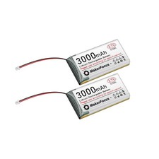 2pcs 3.7V 3000mAh Lithium Polymer Rechargeable Battery 1S LiPo Battery with P...