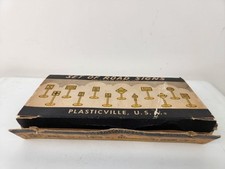 Vintage Plasticville Road Signs O Gauge in Box Not Complete
