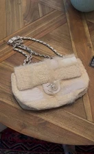 Chanel Patchwork Tweed Timeless Classic Rare with Chain Shoulder bag Authentic