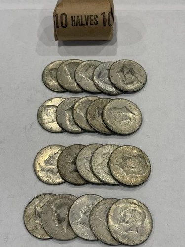 $10 Roll of 40% silver Kennedy half dollars 1965-1969 (20 total coins)