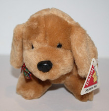 Dakin Tan Plush Puppy Dog Noisie 6" Small Stuffed Toy Bow Applause NEW Tag 24076