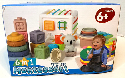 6-in-1 Montessori Toy Set for 6 to 18 Month Babies and Toddlers Montessori Toys