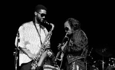 Gary Thomas and Miles Davis at the Auditorium Theatre 1987 OLD MUSIC PHOTO 2