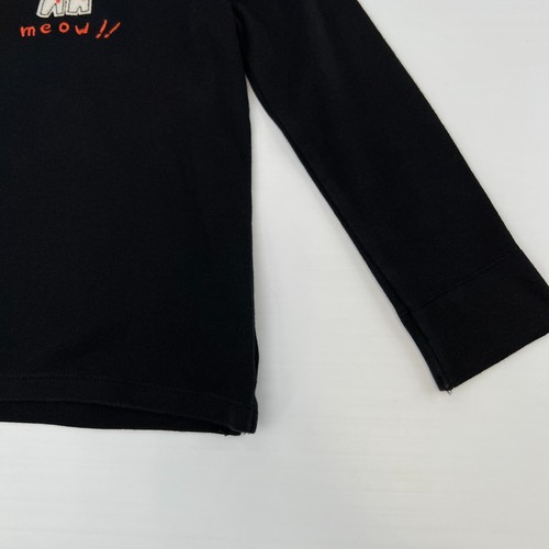 Gap Shirt Girl 4 Toddler Cat Halloween Embroider Patch Meow Spell Out Party Core - Picture 5 of 9