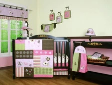 Boutique 12-Piece Baby Crib Bedding Set - Floral Dream Girl Nursery Set - Cri...