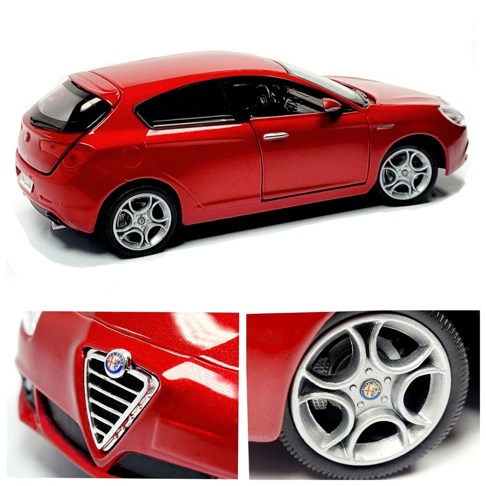 ALFA ROMEO GIULIETTA 940 Escala 1/24 Detallada Diecast Línea Dorada Bburago Italia Foto 4 de 4