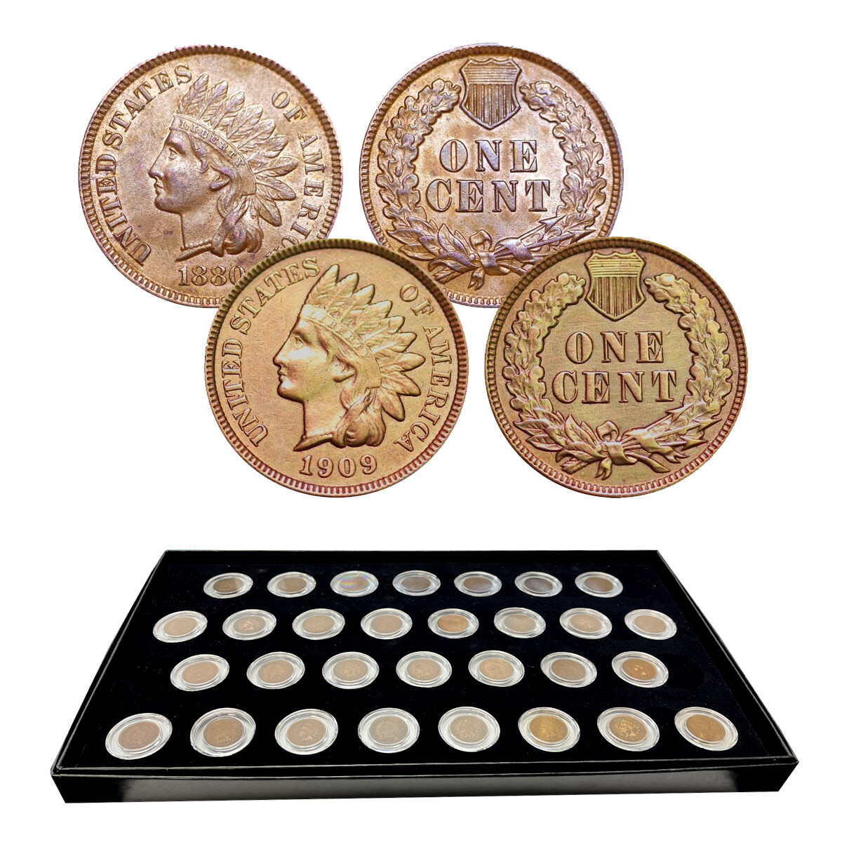 Indian Head Cent Penny 1880 - 1909 Short Set (30 COINS) | eBay