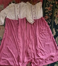 VTG Womens M Gilead Peignoir robe nightgown set pink lace embroidered daisy set