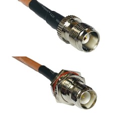 RG400 TNC FEMALE to RP-TNC FEMALE BULKHEAD RF Cable FAST-SHIP LOT