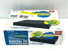 Apex Digital DT502 TV Converter Box Analog Pass Through With Remote - NEW SEALED