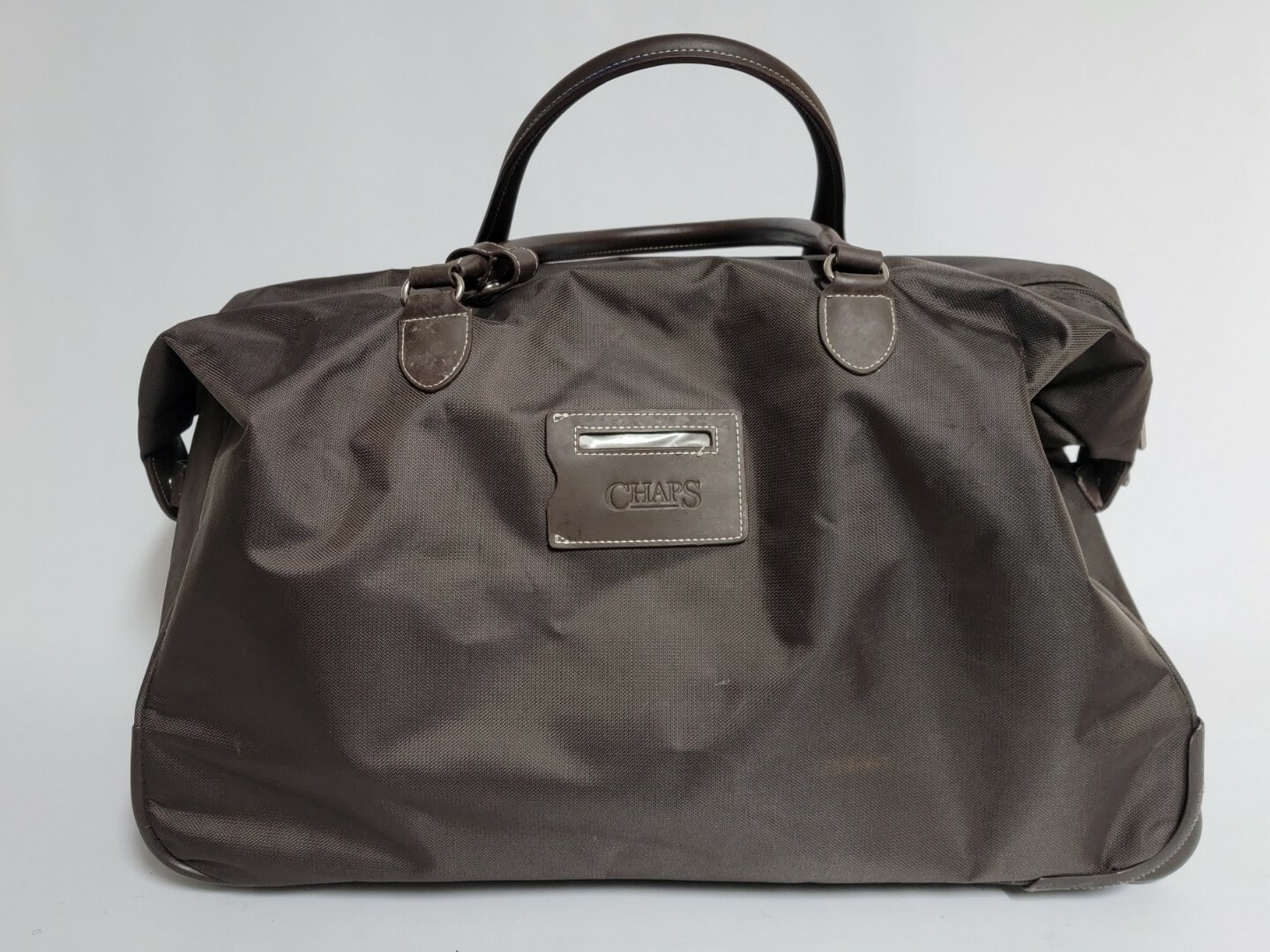 Chaps Brown Luggage Wheeled Rolling Telescope Handle Travel Suitcase eBay