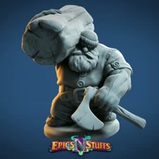 Dwarven Logger by Epics N Stuffs | D&D | DnD | Print on Demand