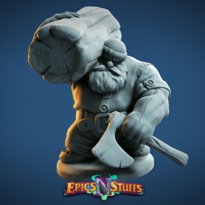 Dwarven Logger by Epics N Stuffs | D&D | DnD | Print on Demand