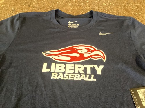 Liberty University Flames Baseball Nike Drifit Shirt Men's Small Blue NWT!!! - Picture 4 of 12
