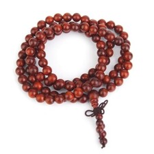 1PC REDSandalwood Buddhist Meditation 8mm 108 Prayer Bead Mala Bracelet Necklace