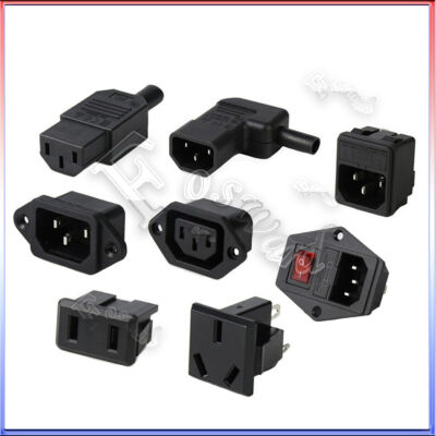 Kaltgeräte Stecker Kupplung Buchse Netzstecker IEC 250V 10A Rahmenbefestigung