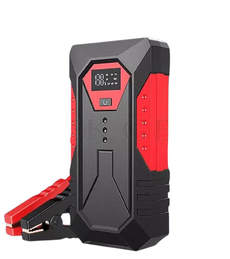 Banque d'alimentation et booster de batterie de voiture haute performance avec pinces intelligentes noires