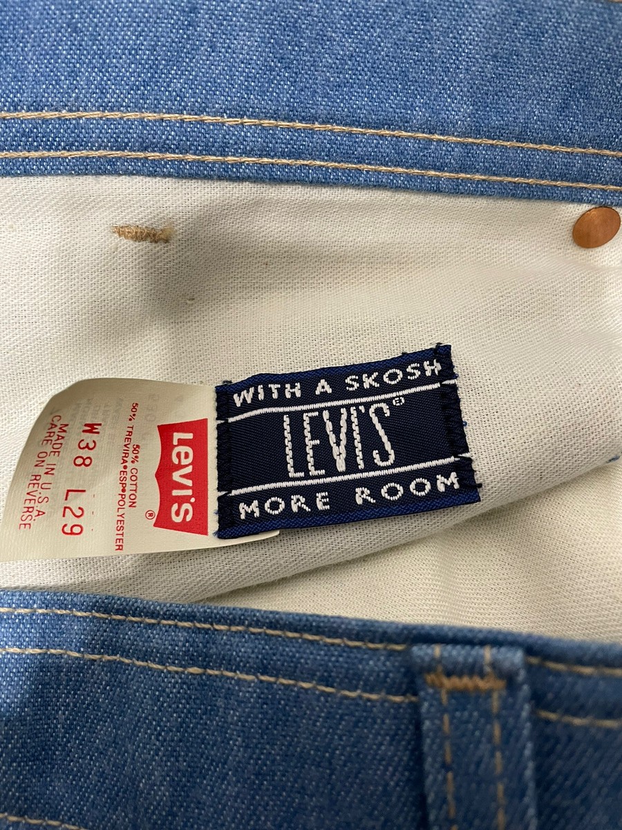 Vintage Mens Levis jeans With a Skosh More Room Orange Tab 38x29