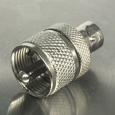 BNC female / UHF male - coax adapter to convert cable connector plug USA Seller